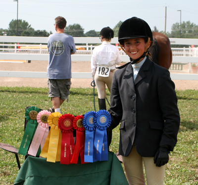 Madeline with her ribbons